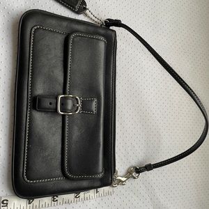 Authentic Coach Black Leather Mini Purse